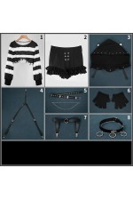 2XXT Cosplay Vtuber Virtual YouTuber Sasaki Saku Prisoner No.039 Cosplay Costume